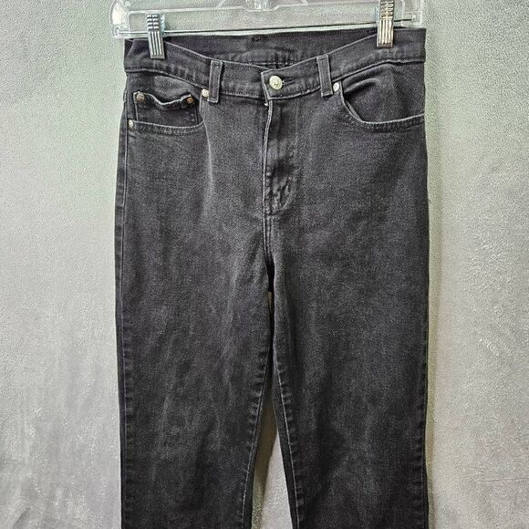 Style & Co Jeans Womens Size 6 Black Straight Leg Fit Denim - Picture 2 of 10